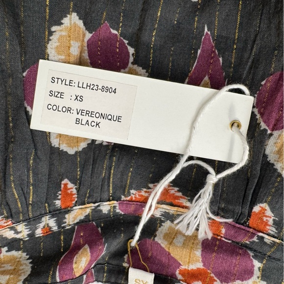 LOVE THE LABEL Ruffled Midi Skirt Size XS In Black Multi Tiered Nomadic Boho - Picture 9 of 9